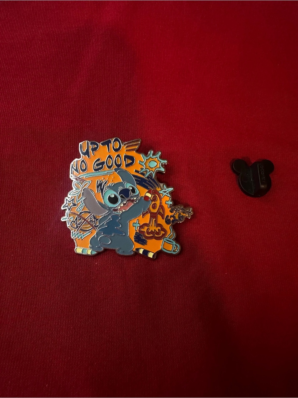 Disney Stitch Enamel Pin - Blue, Orange, Yellow